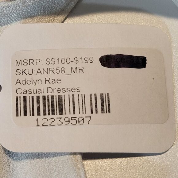 Adelyn Rae Layne Medium Multicolor Striped Halter Dress RTR Handkerchief Hemline - Picture 13 of 15